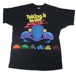 Vintage "Taking it to the Streets" Hotrod Graphic T Shirt
